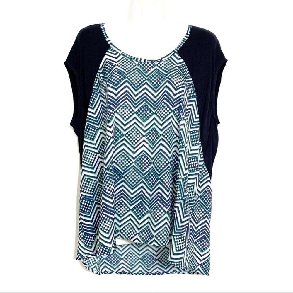 Stitch Fix 19 Cooper Scoop Neck Cap Sleeve Top Large